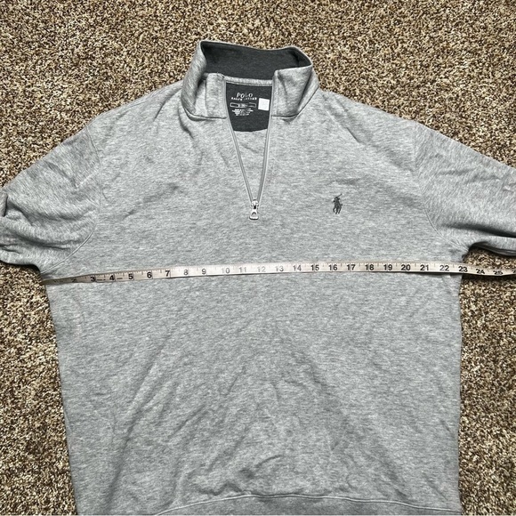 NWOT Polo Ralph Lauren Gray Pullover Half Zip Mens Size Medium - Picture 4 of 7
